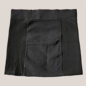 FOREVER 21 Black Ribbed Bodycon Mini Stretch Skirt | Vintage 2000s